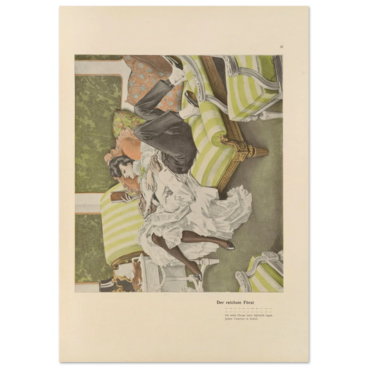Der reichste Furst (1908) Art Print | Ferdinand Freiherr von Reznicek - Framed Poster - 30x40 cm / 12x16″ - Black frame