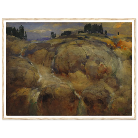 Deserted Bed Of A Glacier Art Print | William Henry Holmes - Framed Poster - 30x40 cm / 12x16″ - Black frame