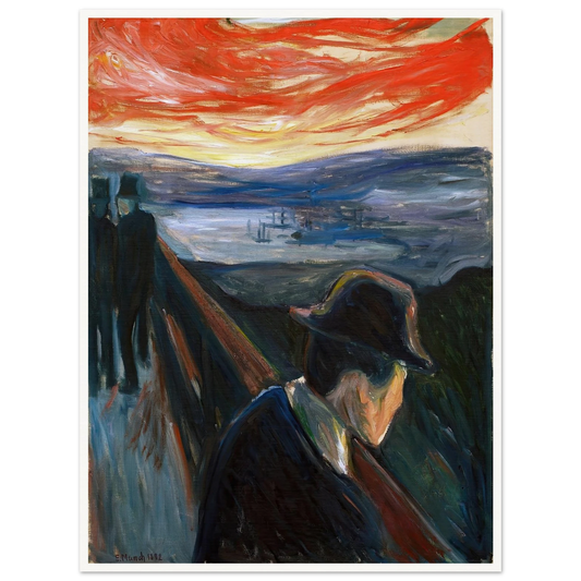 Despair (1892) Art Print | Edvard Munch - Framed Poster - 30x40 cm / 12x16″ - Black frame