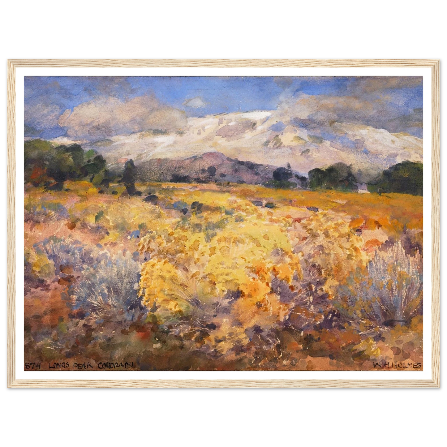 Long’s Peak, Colorado (1874) Art Print | William Henry Holmes-Quipham Collections