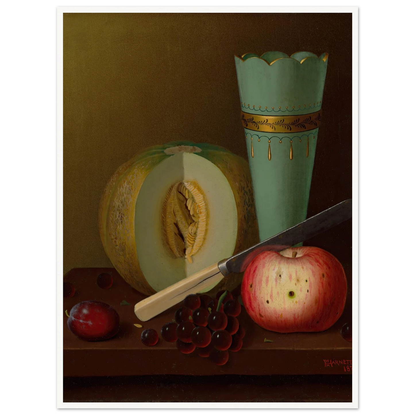 Fruit Pieces (1877) Art Print | William Michael Harnett-Quipham Collections