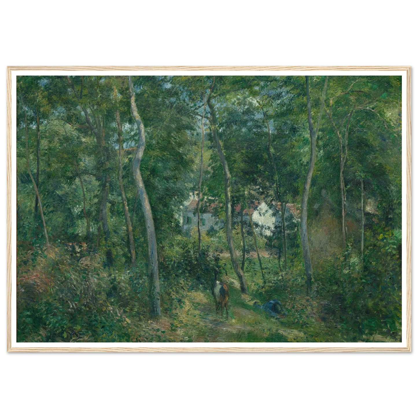 Edge of the Woods Near L’Hermitage, Pontoise (1879) Art Print | Camille Pissarro-Quipham Collections