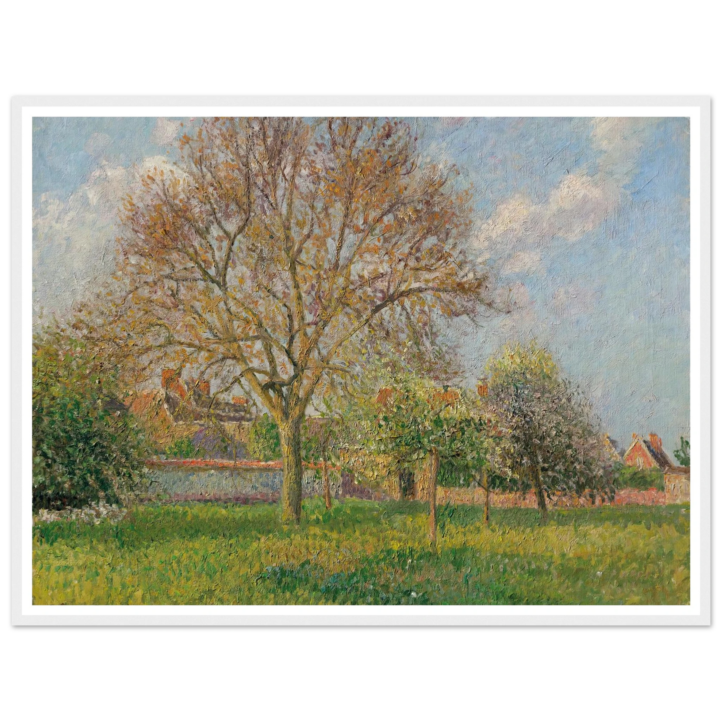 Le grand noyer à Éragny, après-midi (1900) Art Print | Camille Pissarro-Quipham Collections