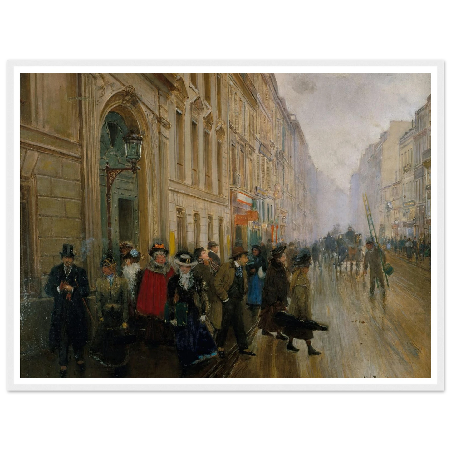 La sortie du conservatoire de musique (1899) Art Print | Jean Beraud-Quipham Collections
