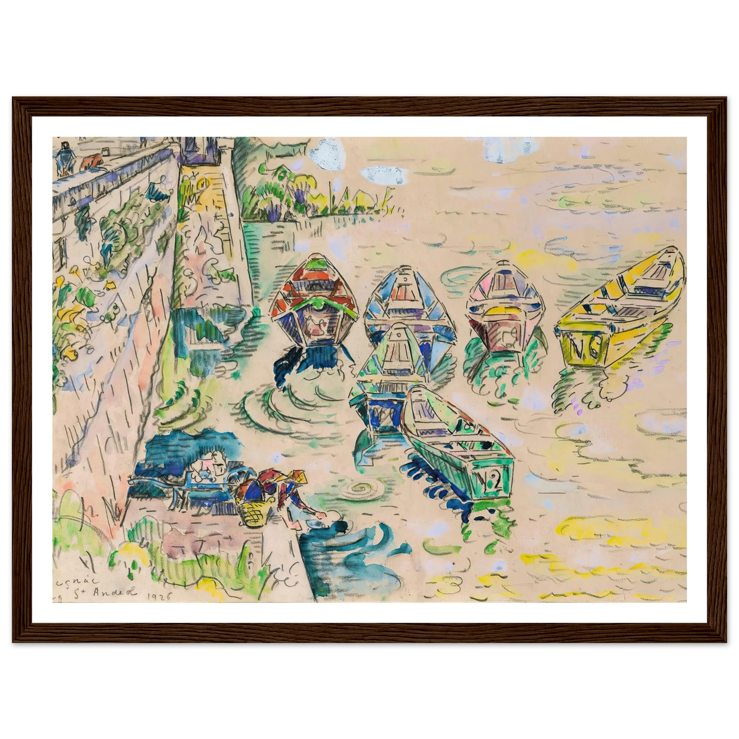 Bourg Saint-Andéo (1926) Art Print | Paul Signac-Quipham Collections