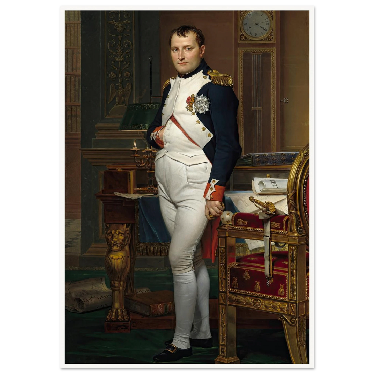 The Emperor Napoleon in His Study at the Tuileries (1812) Art Print | Jacques Louis David-Quipham Collections