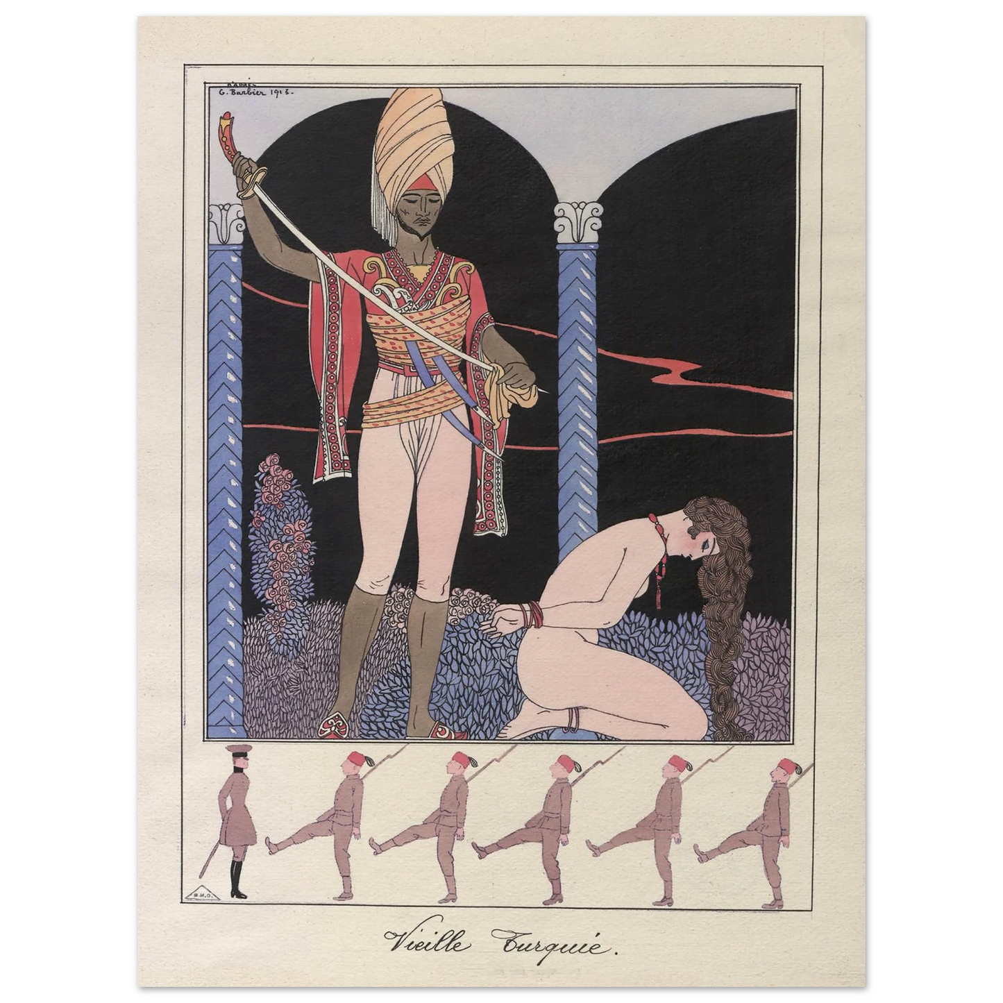 Vieille Turquie (L’exécution) (1915) Art Print | George Barbier-Quipham Collections