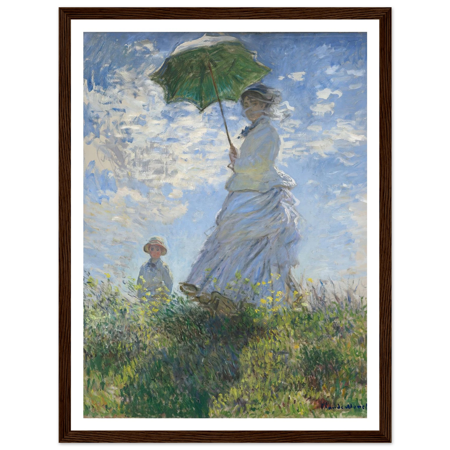 Woman with a Parasol – Madame Monet and Her Son (1875) Art Print | Claude Monet-Quipham Collections