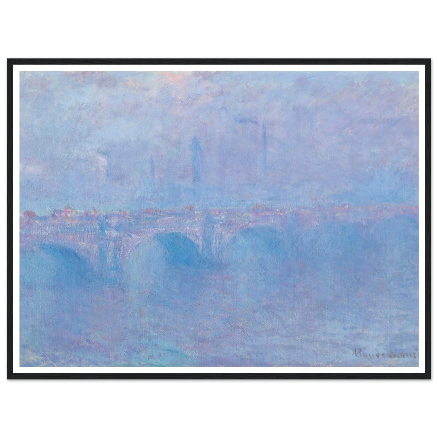 Waterloo Bridge, effet de brouillard (1903) Art Print | Claude Monet-Quipham Collections