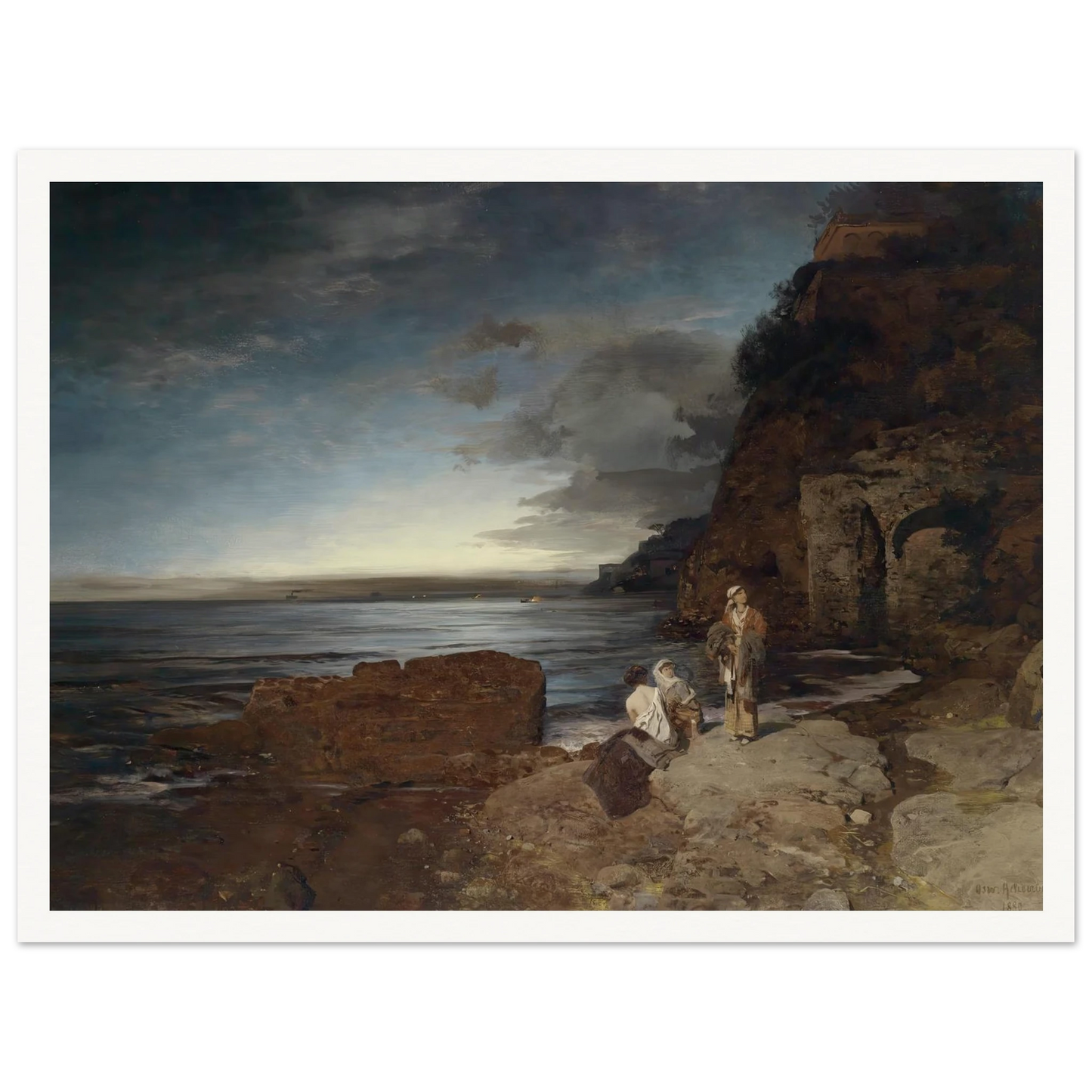 Abend an der Küste (1880) Art Print | Oswald Achenbach-Quipham Collections