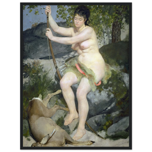 Diana (1867) Art Print | Pierre Auguste Renoir - Framed Poster - 30x40 cm / 12x16″ - Black frame