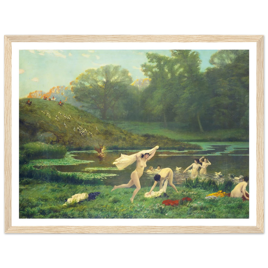 Diane Et Actéon Art Print | Jean Leon Gerome - Framed Poster - 30x40 cm / 12x16″ - Black frame
