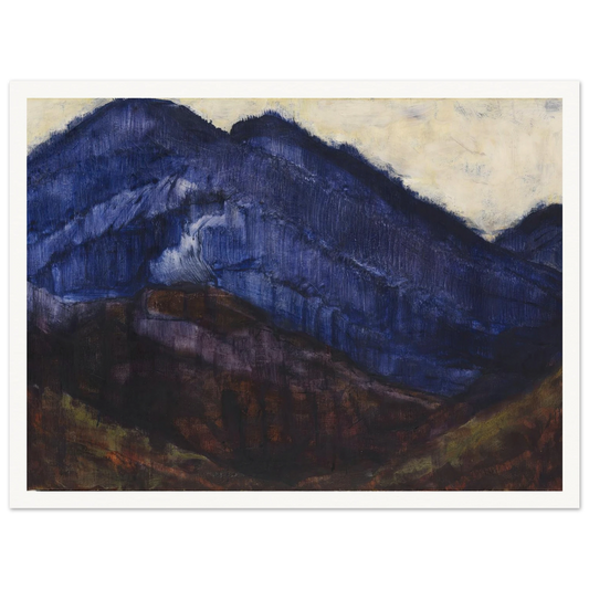 Die blauen Berge (ca 1912) Art Print | Christian Rohlfs - Framed Poster - 30x40 cm / 12x16″ - Black frame