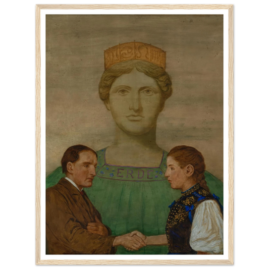 Die Erde (1906) Art Print | Hans Thoma - Framed Poster - 30x40 cm / 12x16″ - Black frame