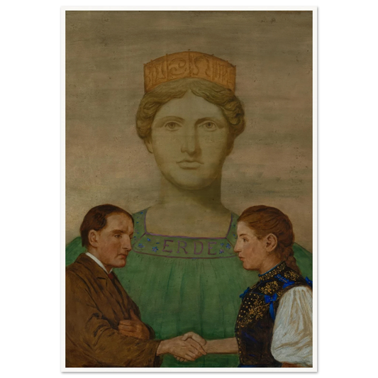 Die Erde (1906) Art Print | Hans Thoma - Framed Poster - 30x40 cm / 12x16″ - Black frame