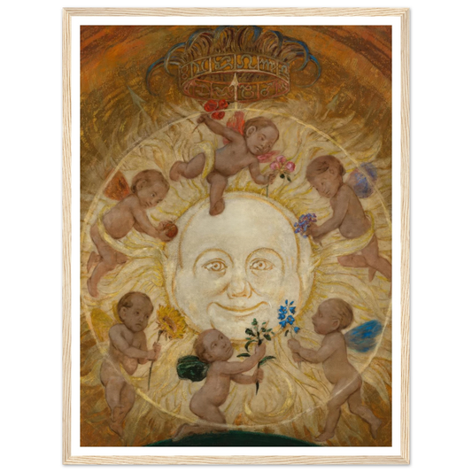 Die Sonne (1906) Art Print | Hans Thoma - Framed Poster - 30x40 cm / 12x16″ - Black frame