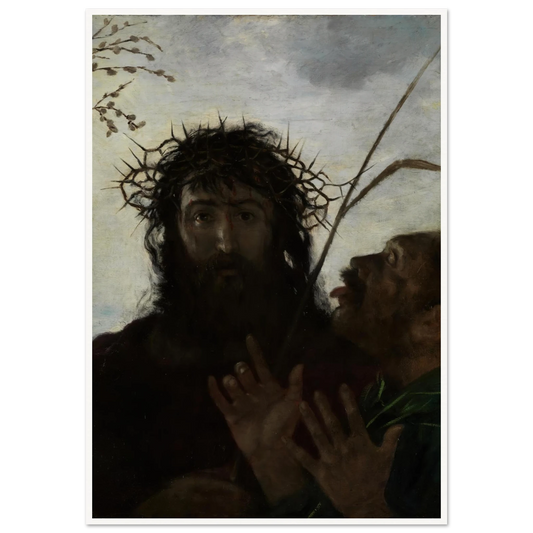 Die Verspottung Jesu Art Print | Hans Thoma - Framed Poster - 30x40 cm / 12x16″ - Black frame