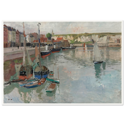 Dieppe (circa 1894) Art Print | Frits Thaulow - Framed Poster - 30x40 cm / 12x16″ - Black frame
