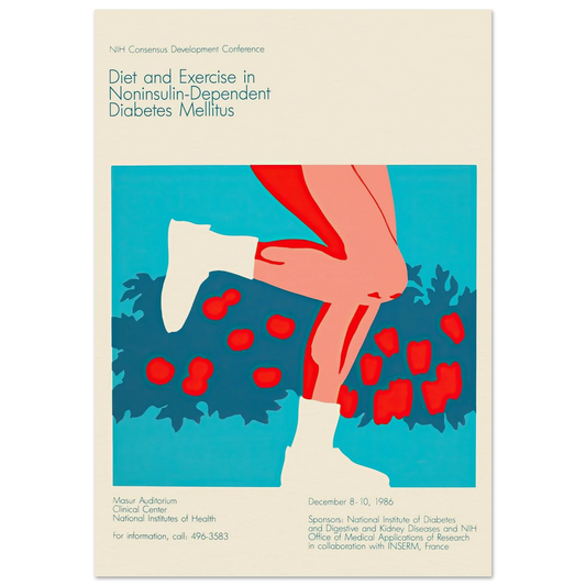 Diet and exercise in noninsulin-dependent diabetes mellitus (1986) Art Print | National Institutes of Health - Framed Poster - 30x40 cm / 12x16″ - Black frame