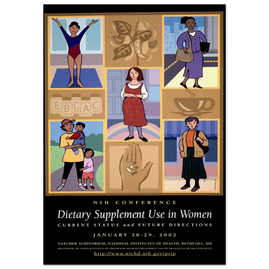 Dietary supplement use in women; current status and future directions (2002) Art Print | National Institutes of Health - Framed Poster - 30x40 cm / 12x16″ - Black frame