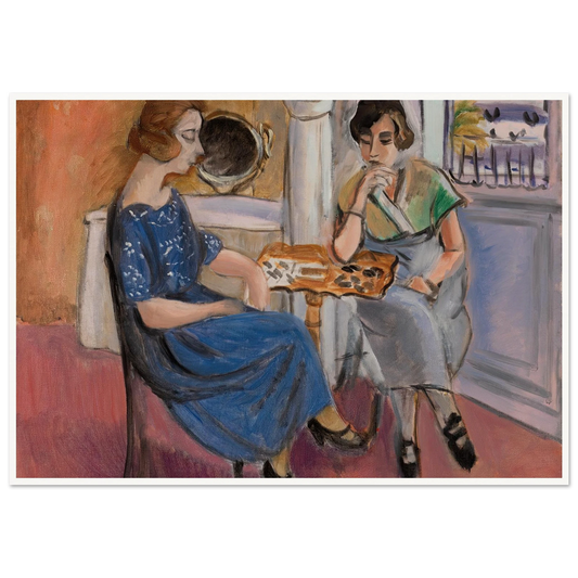 Domino Players (1921) Art Print | Henri Matisse - Framed Poster - 30x40 cm / 12x16″ - Black frame