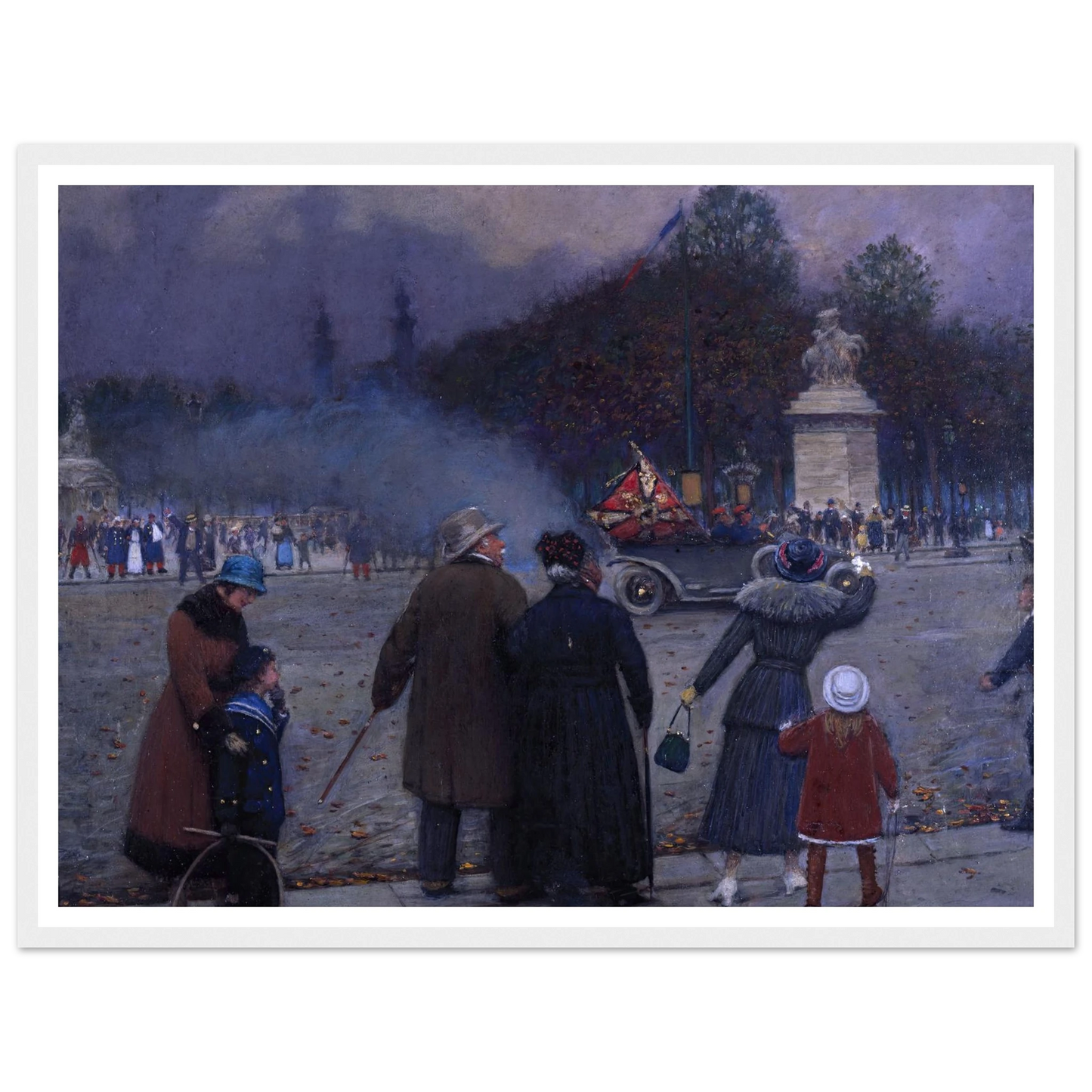 Drapeau allemand porté aux Invalides (1914) Art Print | Jean Beraud - Framed Poster - 30x40 cm / 12x16″ - Black frame