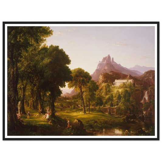 Dream of Arcadia Art Print | Thomas Cole - Framed Poster - 30x40 cm / 12x16″ - Black frame