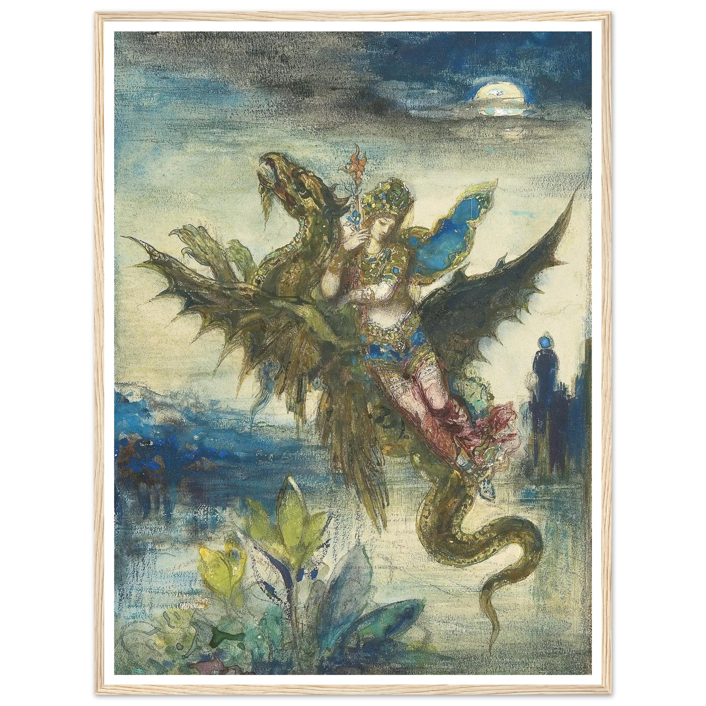 Dream Of The Orient Art Print | Gustave Moreau - Framed Poster - 30x40 cm / 12x16″ - Black frame