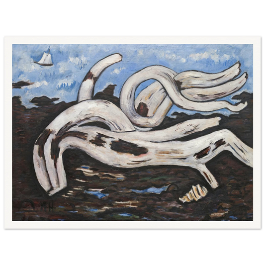 Driftwood on the Bagaduce (1939–40) Art Print | Marsden Hartley - Framed Poster - 30x40 cm / 12x16″ - Black frame