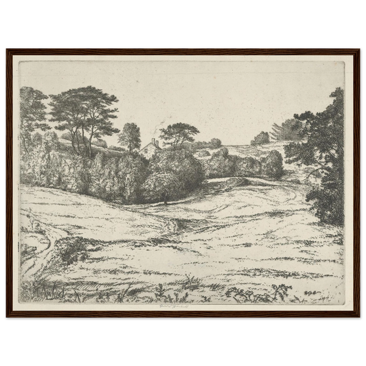 Dromore Vale (1900-1925) Art Print | Ernest Haskell - Framed Poster - 30x40 cm / 12x16″ - Black frame