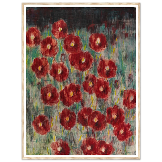 Dunkle Cosmeen (1935) Art Print | Christian Rohlfs - Framed Poster - 30x40 cm / 12x16″ - Black frame