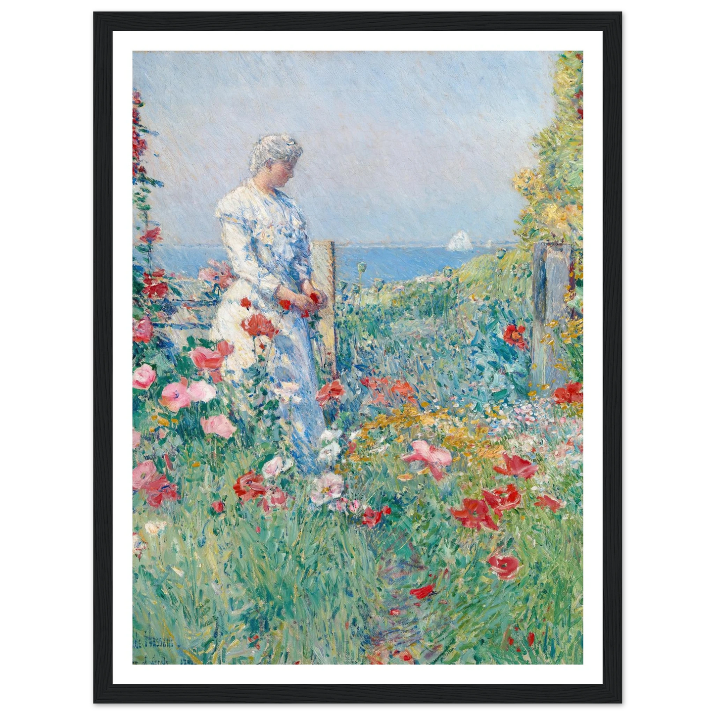 In the Garden (Celia Thaxter in Her Garden) (1892) Art Print | Childe Hassam-Quipham Collections