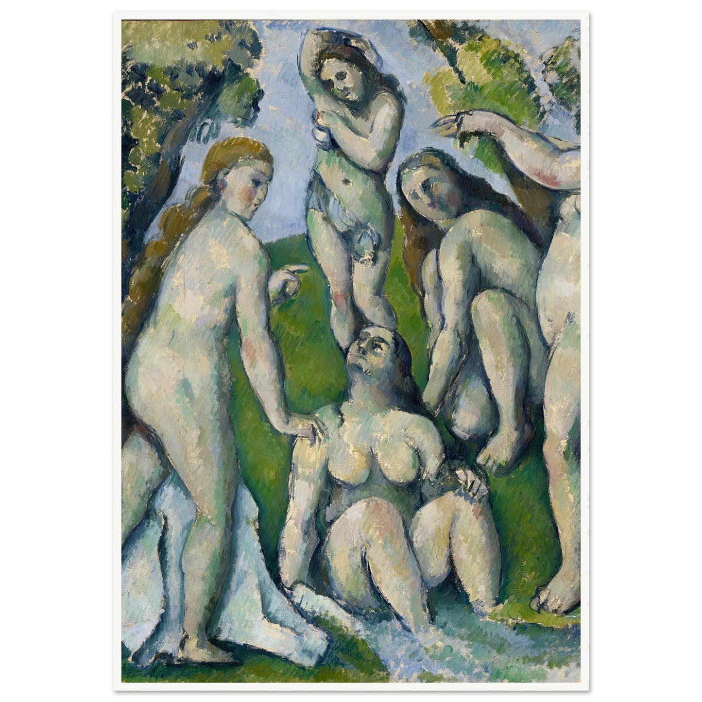 Five Bathers (1885-1887) Art Print | Paul Cezanne-Quipham Collections