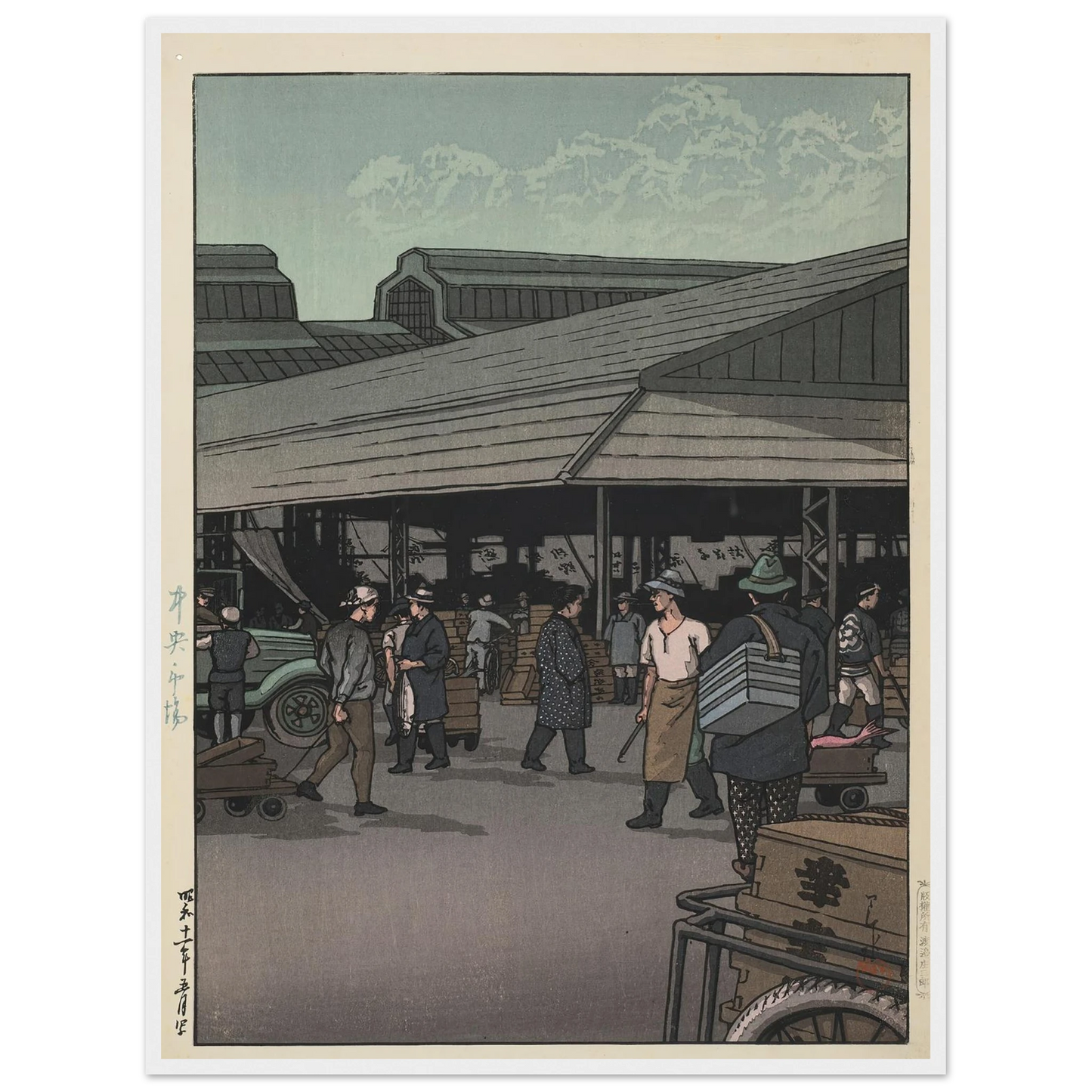 Chuo shijo (The Central Market) (1936) Art Print | Kawase Hasui-Quipham Collections