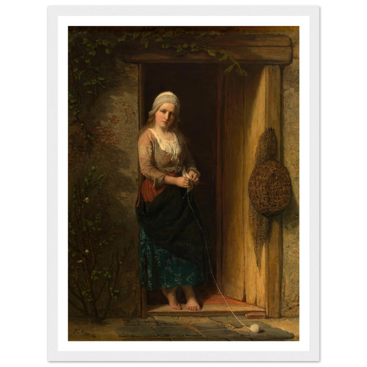 Ida, the Fisherman’s Daughter at the Doorway (1851) Art Print | Jozef Israels-Quipham Collections