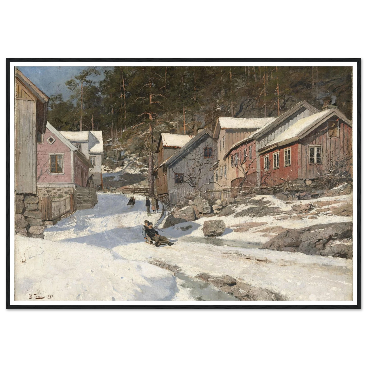 Street in Kragerø (1882) Art Print | Frits Thaulow-Quipham Collections
