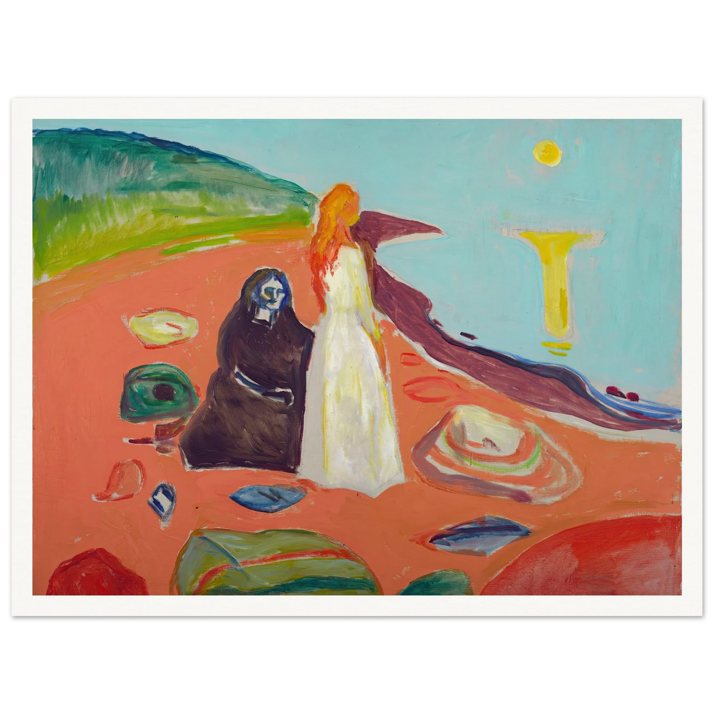 Two Women on the Shore II (1933–35) Art Print | Edvard Munch-Quipham Collections