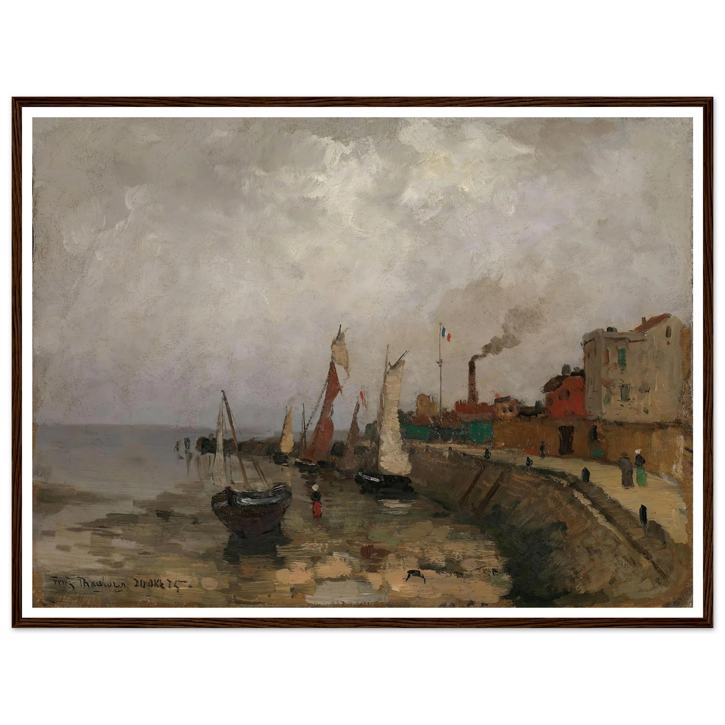 Fransk havn (Le Havre) (1875) Art Print | Frits Thaulow-Quipham Collections