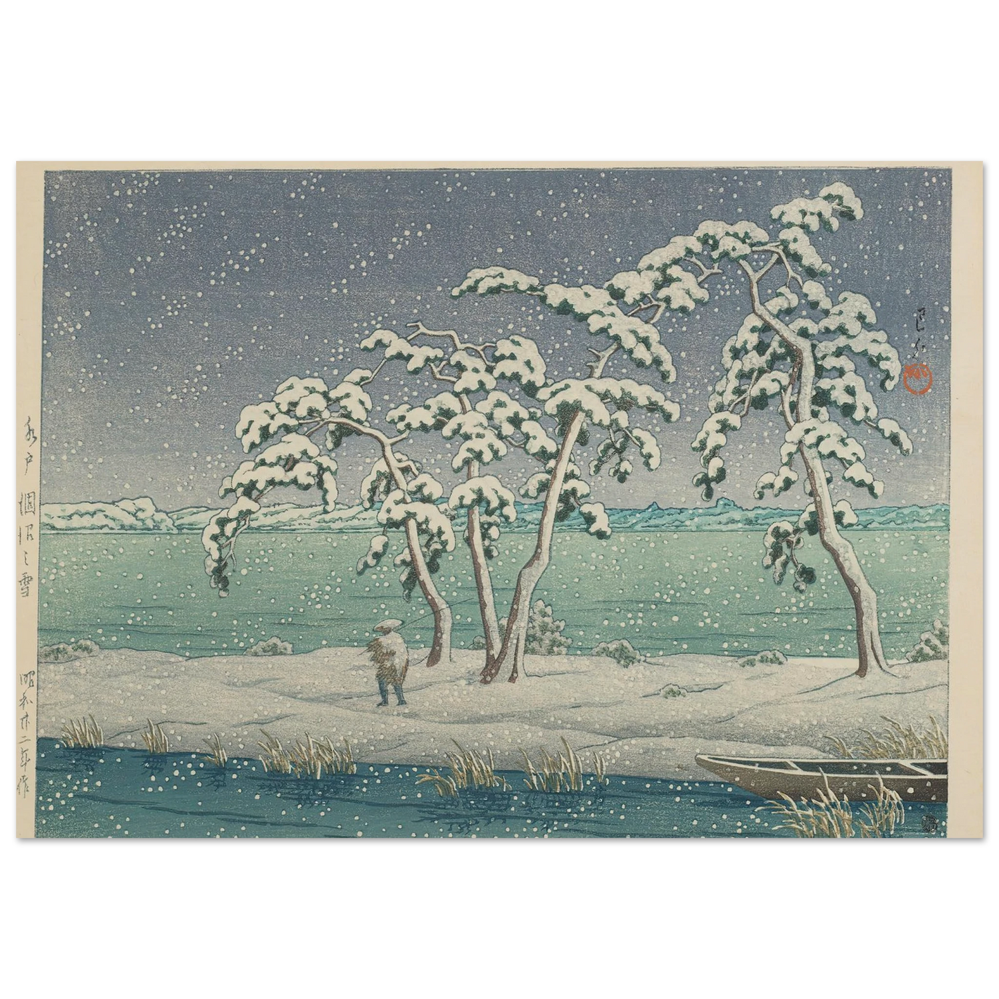 Mito Hinuma no yuki (Snow at Hinuma Swamp in Mito) (1947) Art Print | Kawase Hasui-Quipham Collections