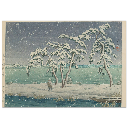 Mito Hinuma no yuki (Snow at Hinuma Swamp in Mito) (1947) Art Print | Kawase Hasui-Quipham Collections