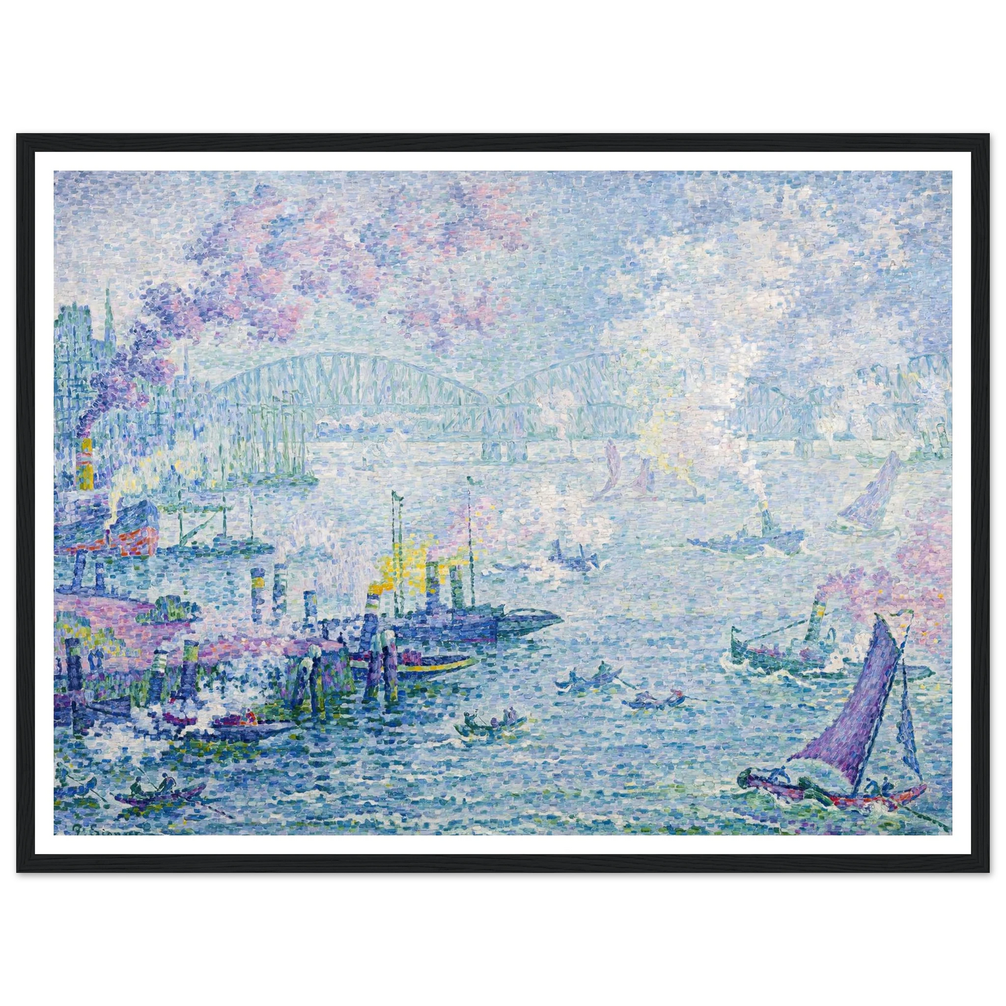 The Port of Rotterdam (1907) Art Print | Paul Signac-Quipham Collections