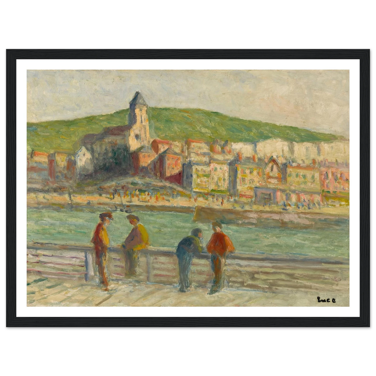Le treport, sur le quai (circa 1934) Art Print | Maximilien Luce-Quipham Collections