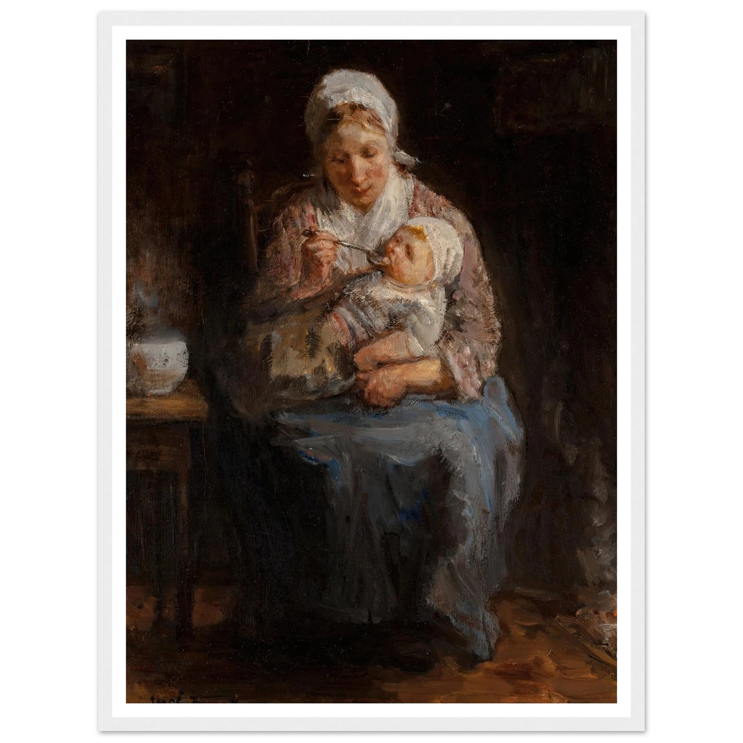 Sollicitude maternelle (Maternal solicitude) Art Print | Jozef Israels-Quipham Collections