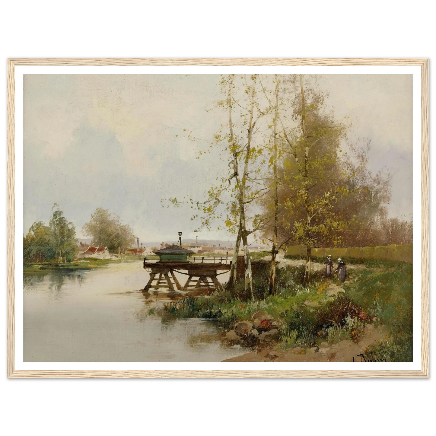 The Pond At The Edge Of The Village Art Print | Eugene Galien Laloue-Quipham Collections