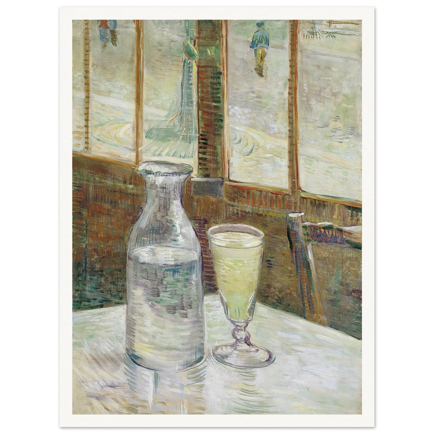 Café table with absinth (1887) Art Print | Vincent van Gogh-Quipham Collections