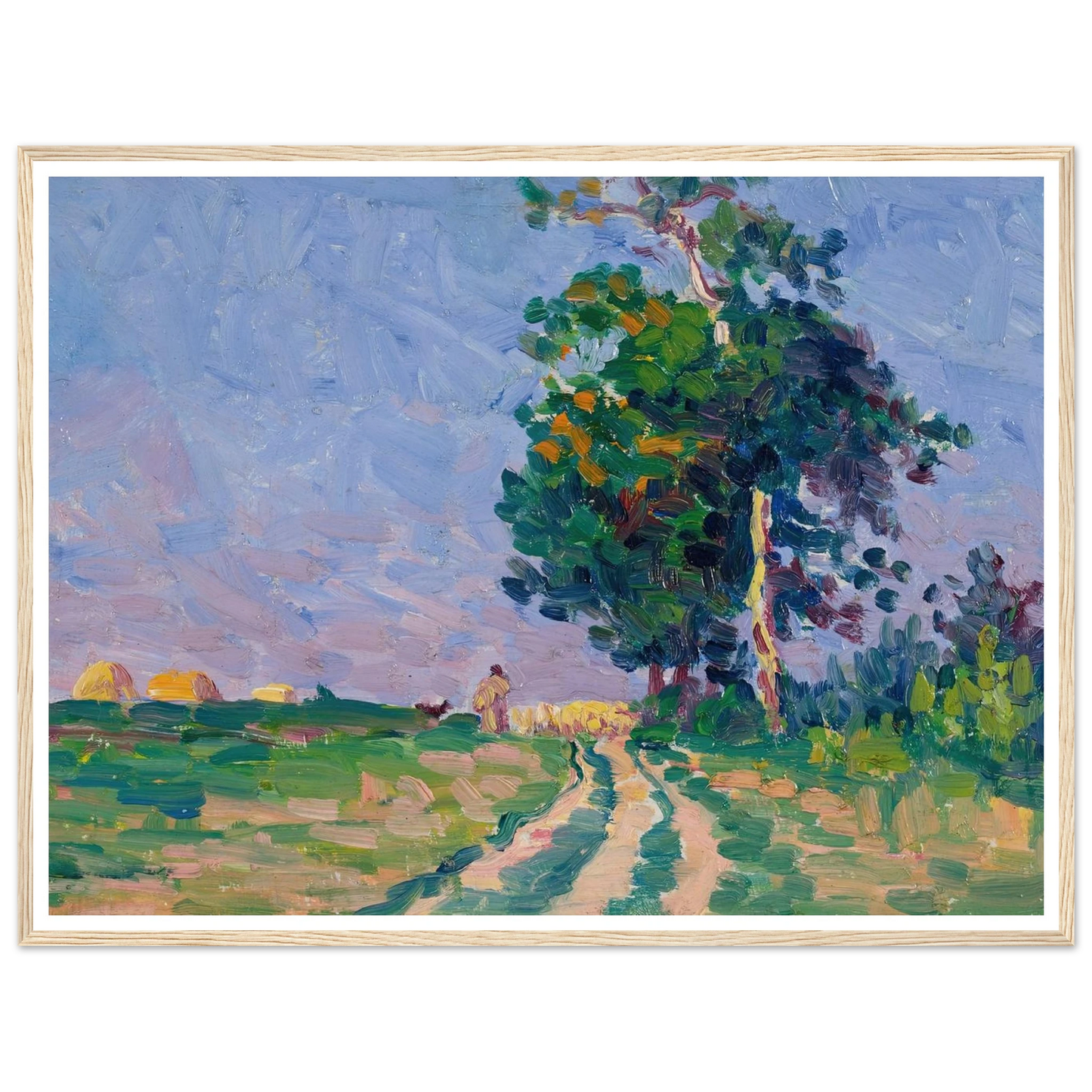Gardien Et Son Troupeau Sur Le Chemin Aux Environs De Moulineaux (circa 1905) Art Print | Maximilien Luce-Quipham Collections