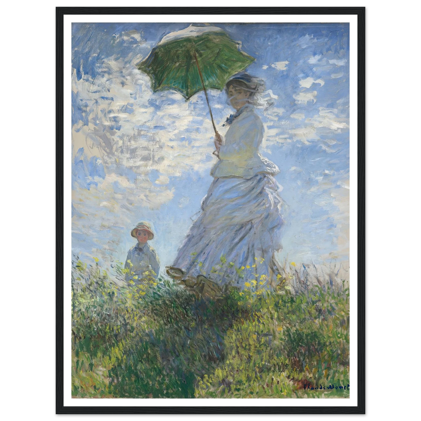 Woman with a Parasol – Madame Monet and Her Son (1875) Art Print | Claude Monet-Quipham Collections
