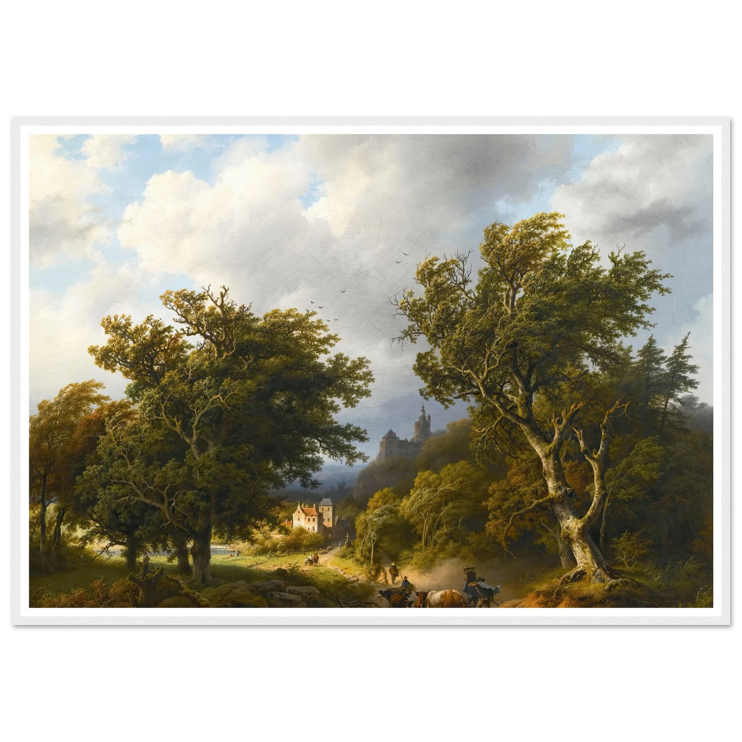 The gust of wind (1855) Art Print | Barend Cornelis Koekkoek-Quipham Collections