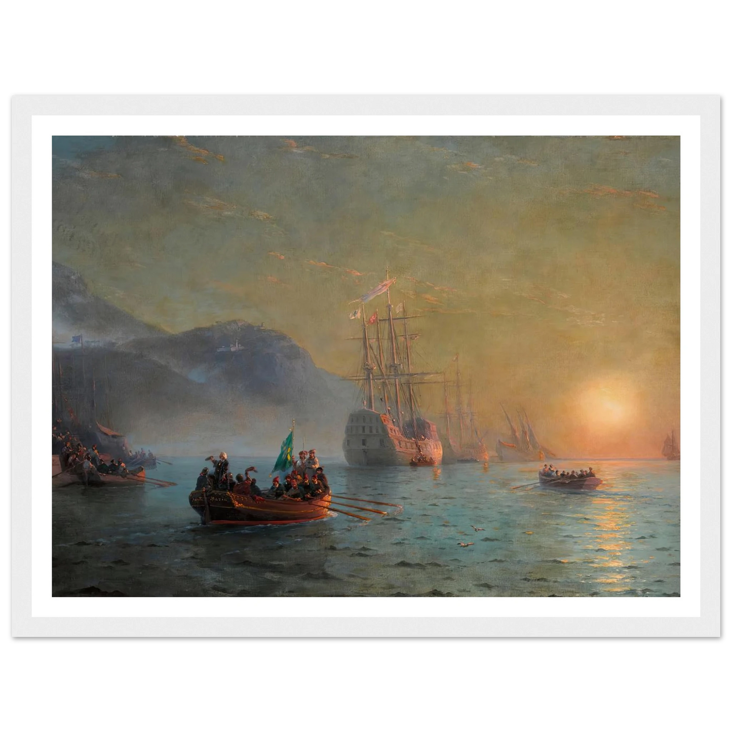 Columbus’ Farewell before Starting on his Voyage from Port Palos in Spain (1892) Art Print | Ivan Konstantinovich Aivazovsky-Quipham Collections