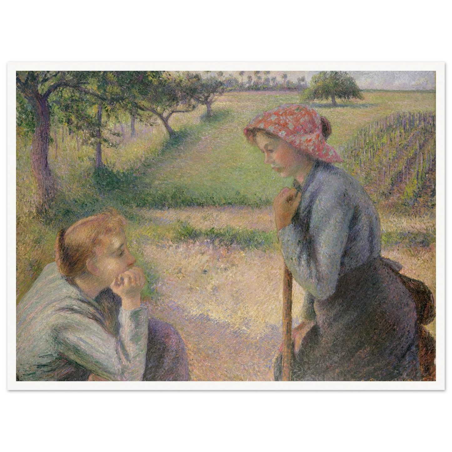 Two Young Peasant Women (1891–92) Art Print | Camille Pissarro-Quipham Collections